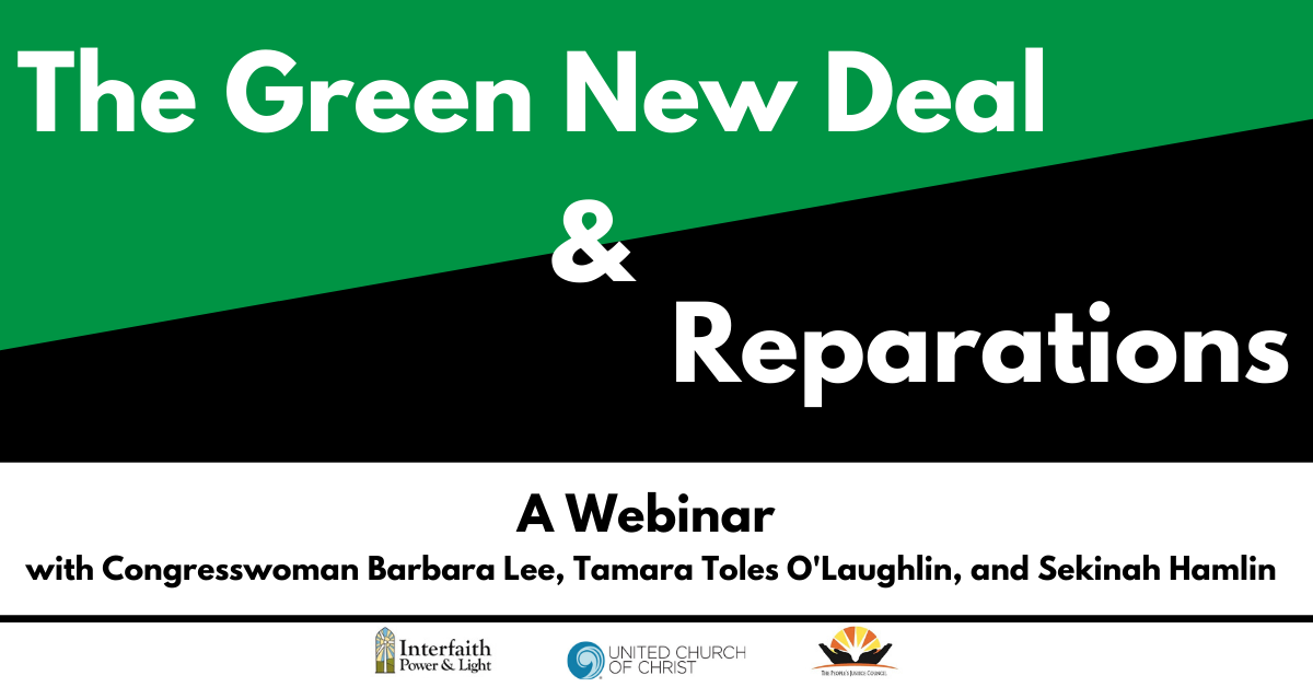 UCC Webinar: The Green New Deal and Reparations