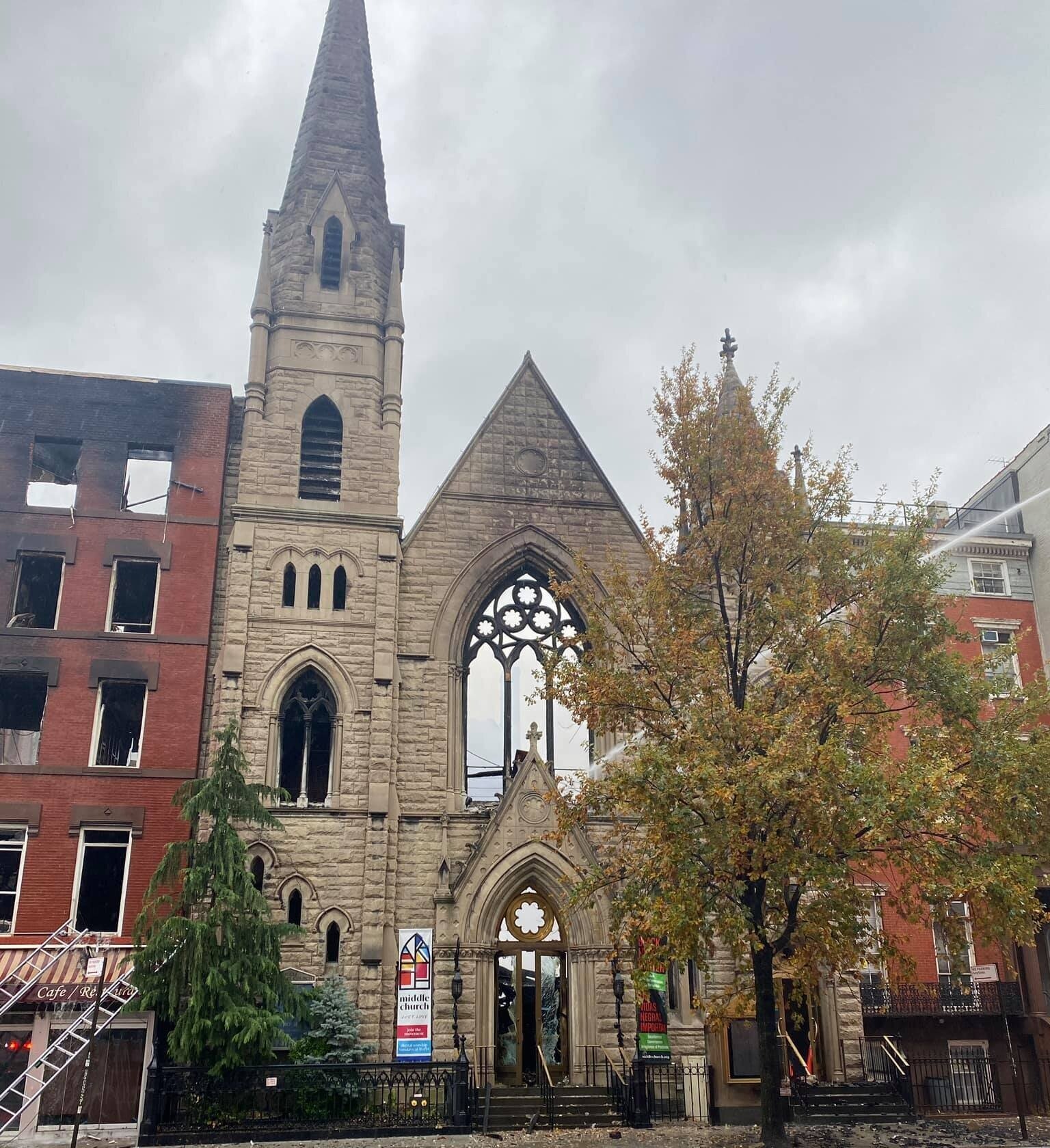 Iconic New York church gutted by fire