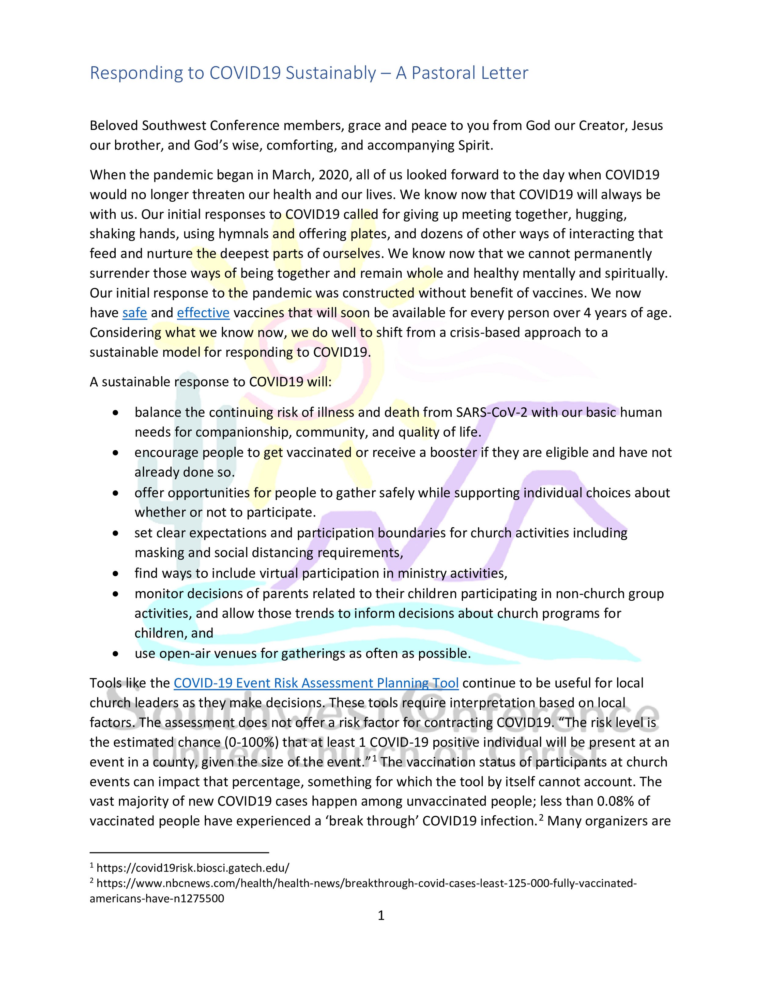 Sustainable Response to COVID19 - a pastoral letter page 1.jpg