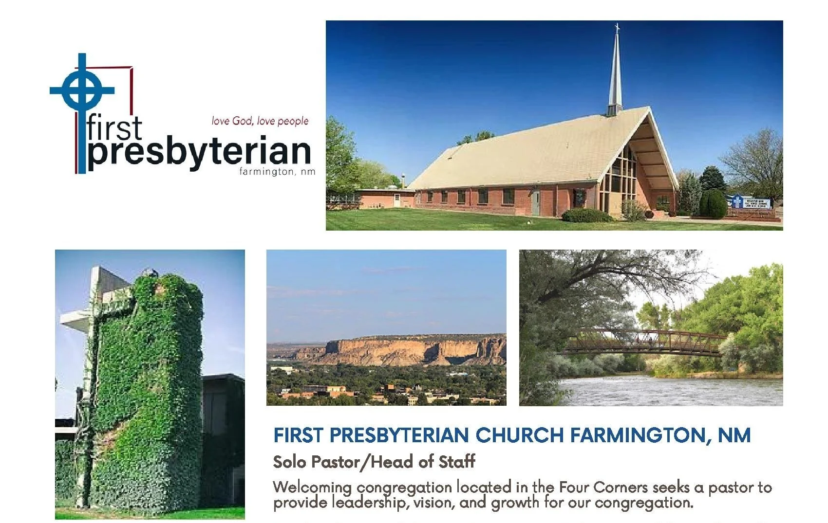 First Presbyterian Church in Farmington NM: Solo Pastor/Head of Staff