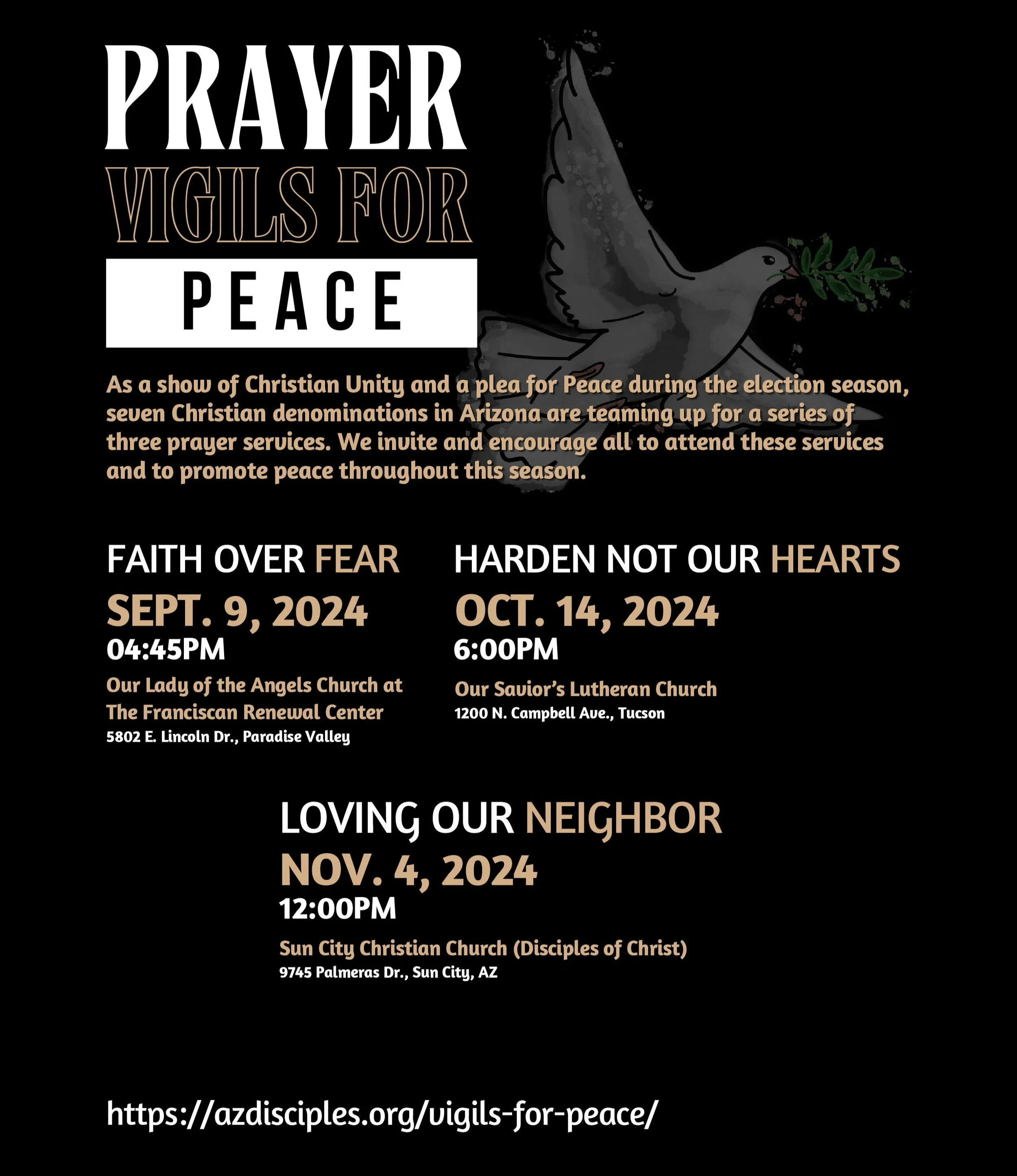 Arizona Judicatory Leader's Prayer Vigils for Peace