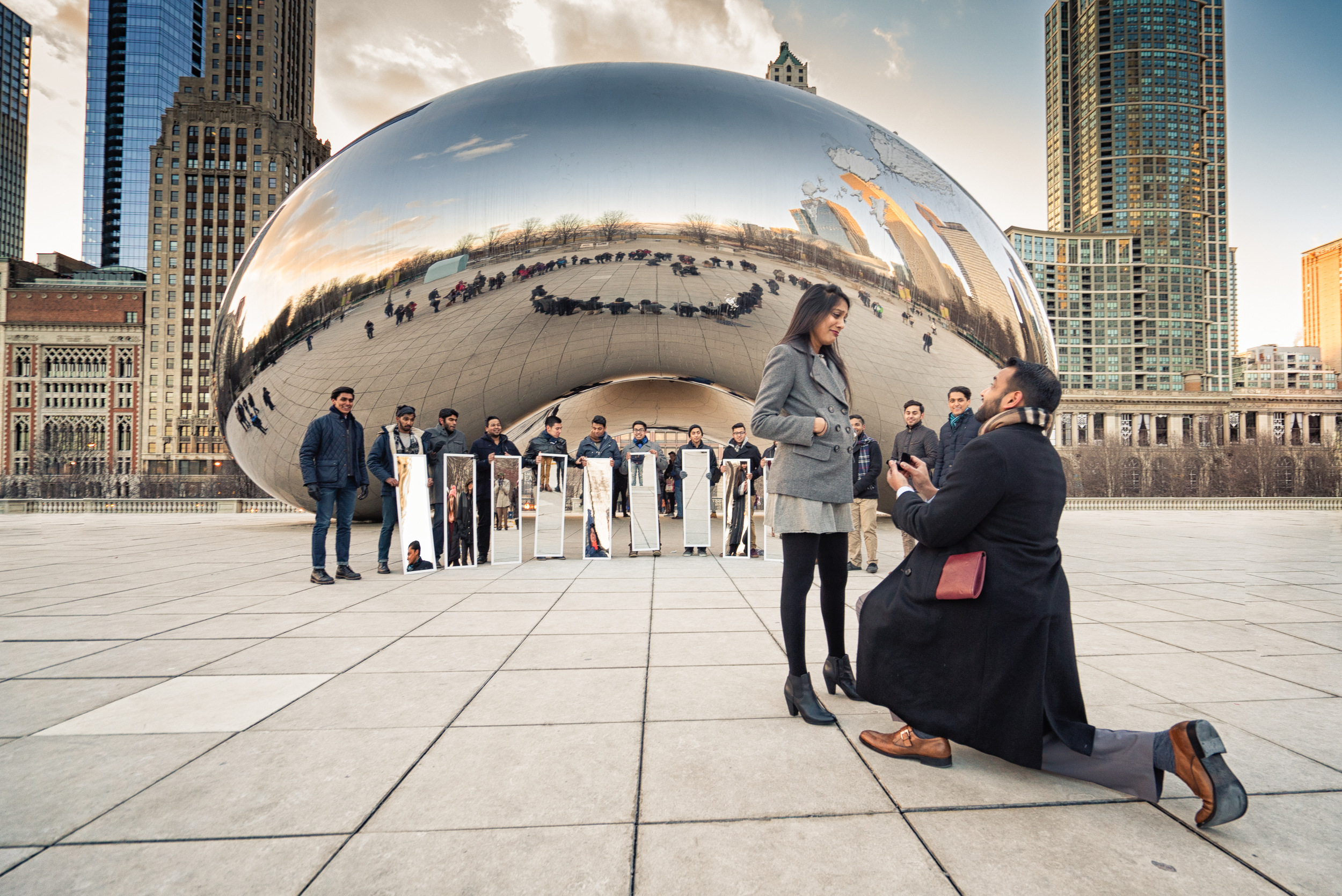 Surprise Proposal at the Bean (feat. ChaiTown)