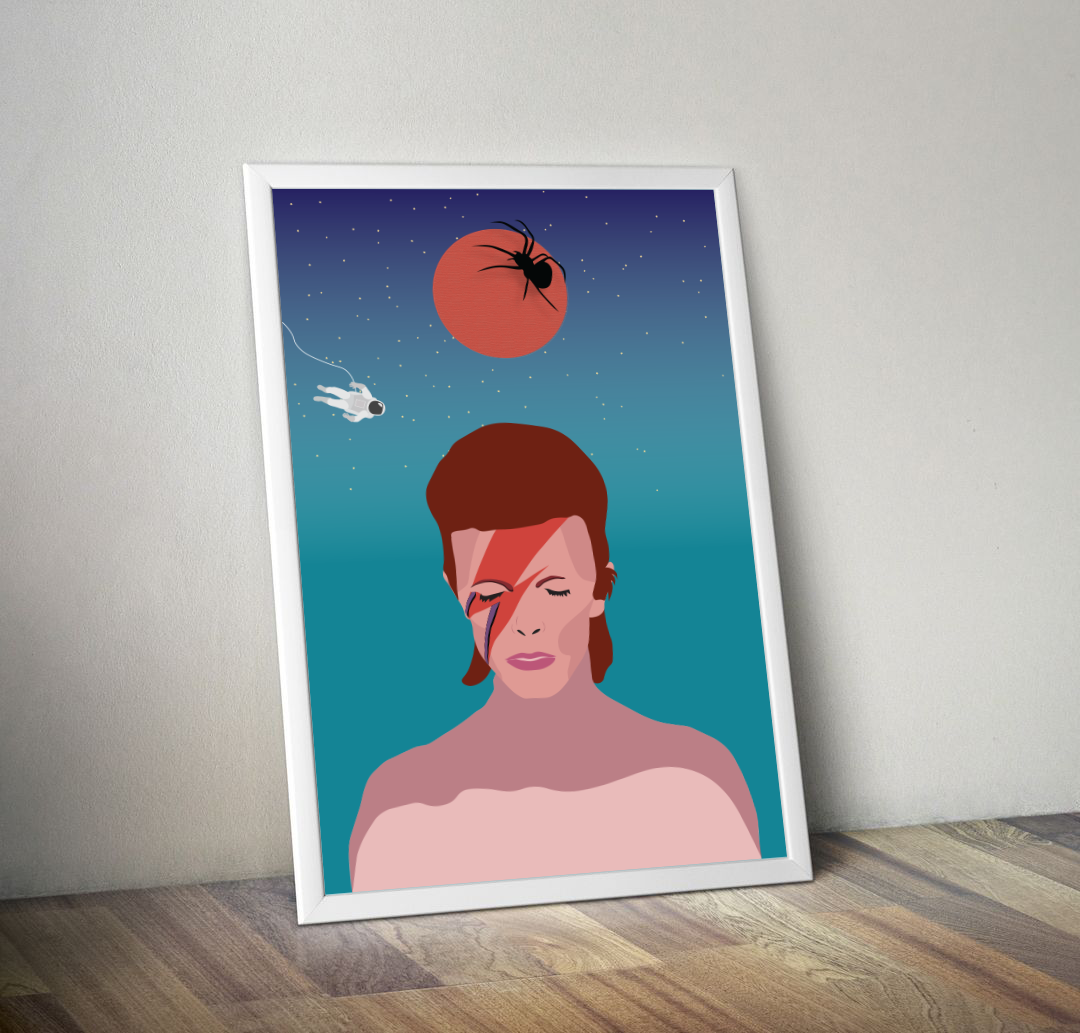 David Bowie's "Ziggy Stardust, Major Tom, and the Spiders from Mars" Print