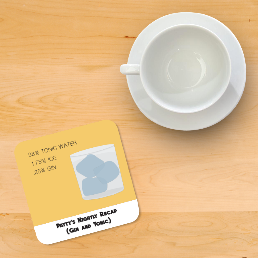 Gin and Tonic Recipe Coaster