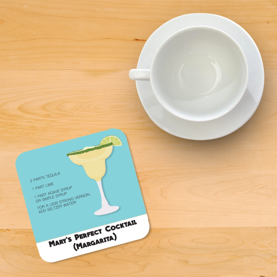 Margarita Recipe Coaster