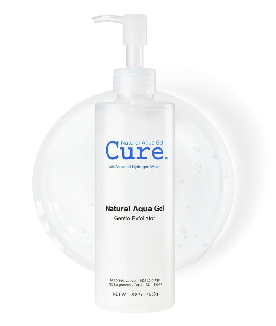 Natural gel exfoliant skincare product for gentle facial exfoliation.