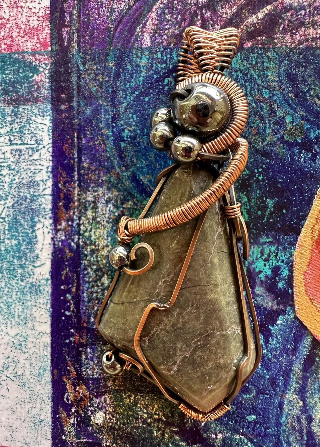 Alisha Dugan's creates bold designs with her wire wrapping skills that make for the perfect statement pieces. Stop by Garden City Arts to see her newest pieces and during our gallery hours from 1-5PM, Tuesday-Saturday or when you are attending one of