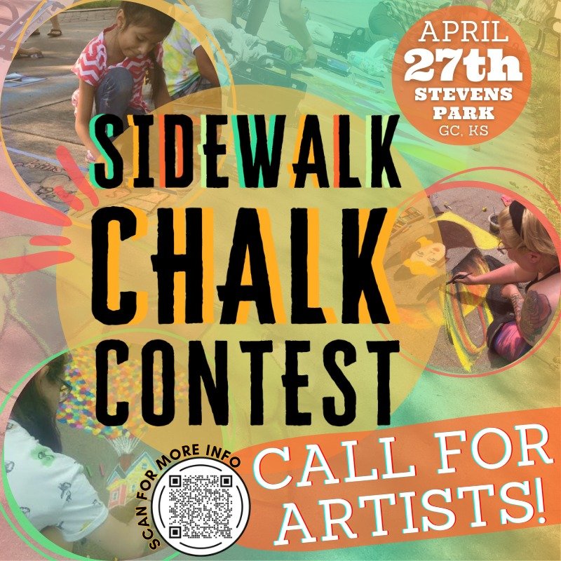 This year Garden City Arts will host our 10th Annual Sidewalk Chalk Contest on April 27th from 1-5PM in Stevens Park! We invite artists of all skill levels and ages to help us pack Stevens Park with temporary artwork that the entire community will en