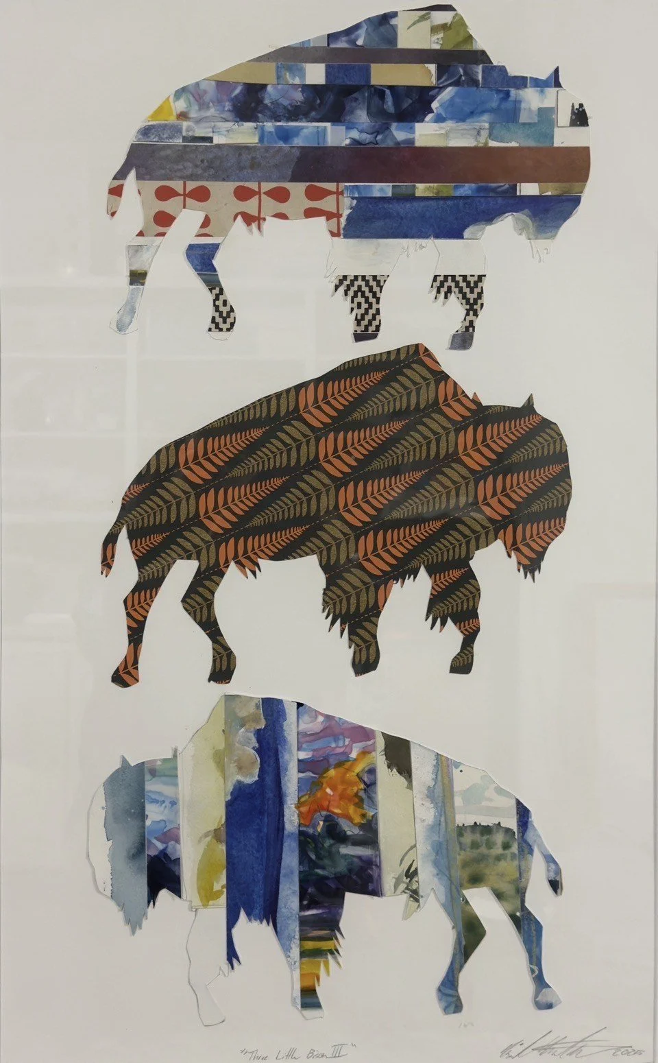 Original Artwork by Michael Knutson "Herd of Forgotten Things Tryptic #3"