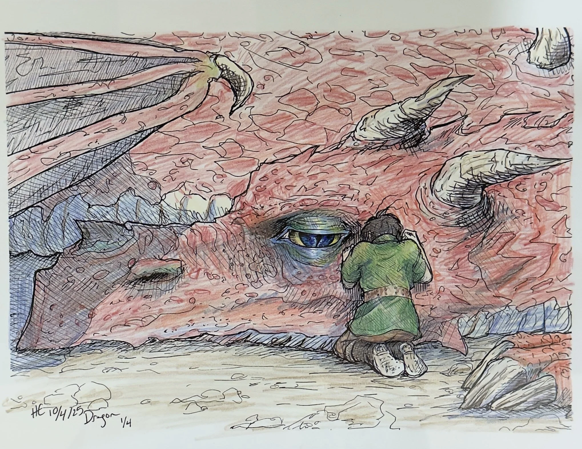 Original Artwork by Haily East, "Dragon"