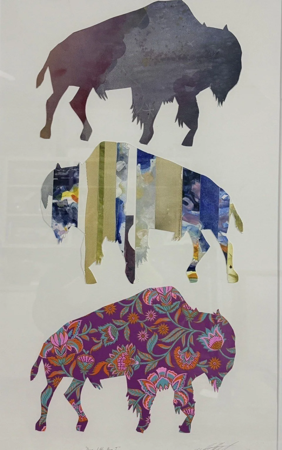 Original Artwork by Michael Knutson "Herd of Forgotten Things Tryptic #1"