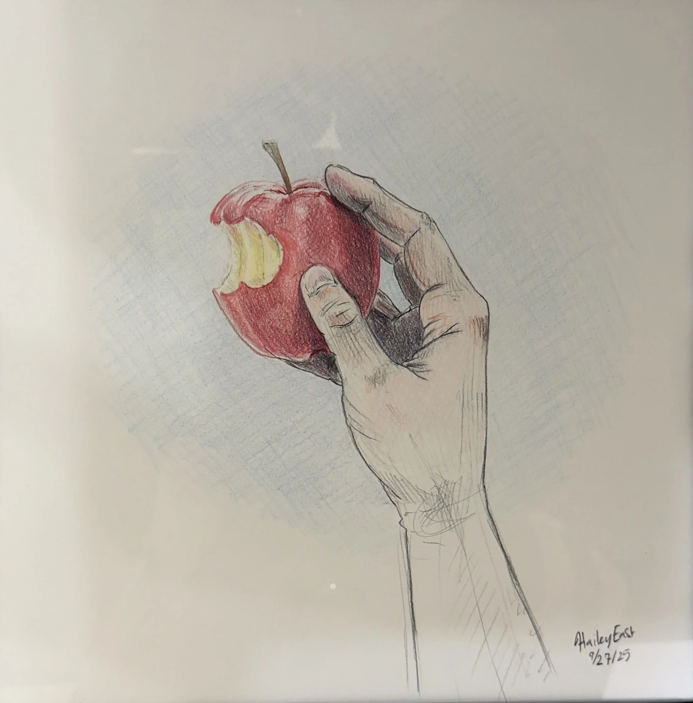 Original Artwork by Haily East, "Apple, Unshelled"