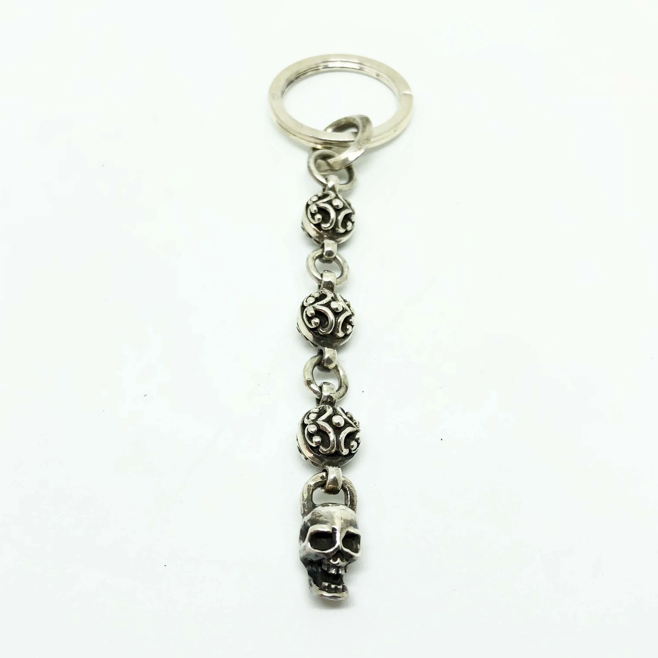 Filigree Skull Keychain