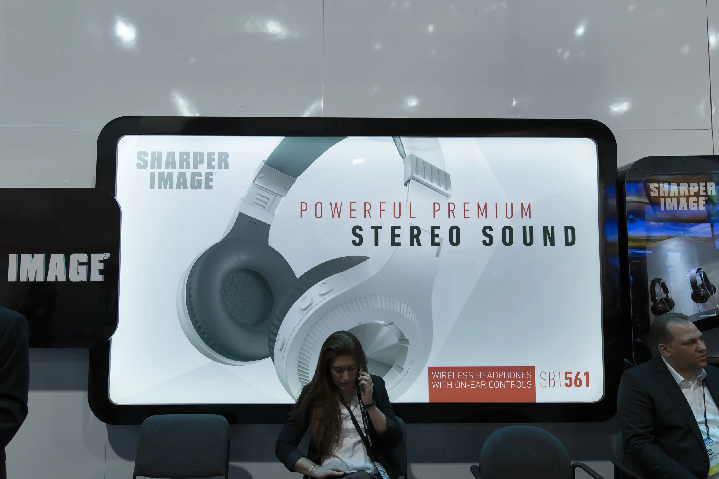 A pair of headphones I modeled and rendered for Sharper Image