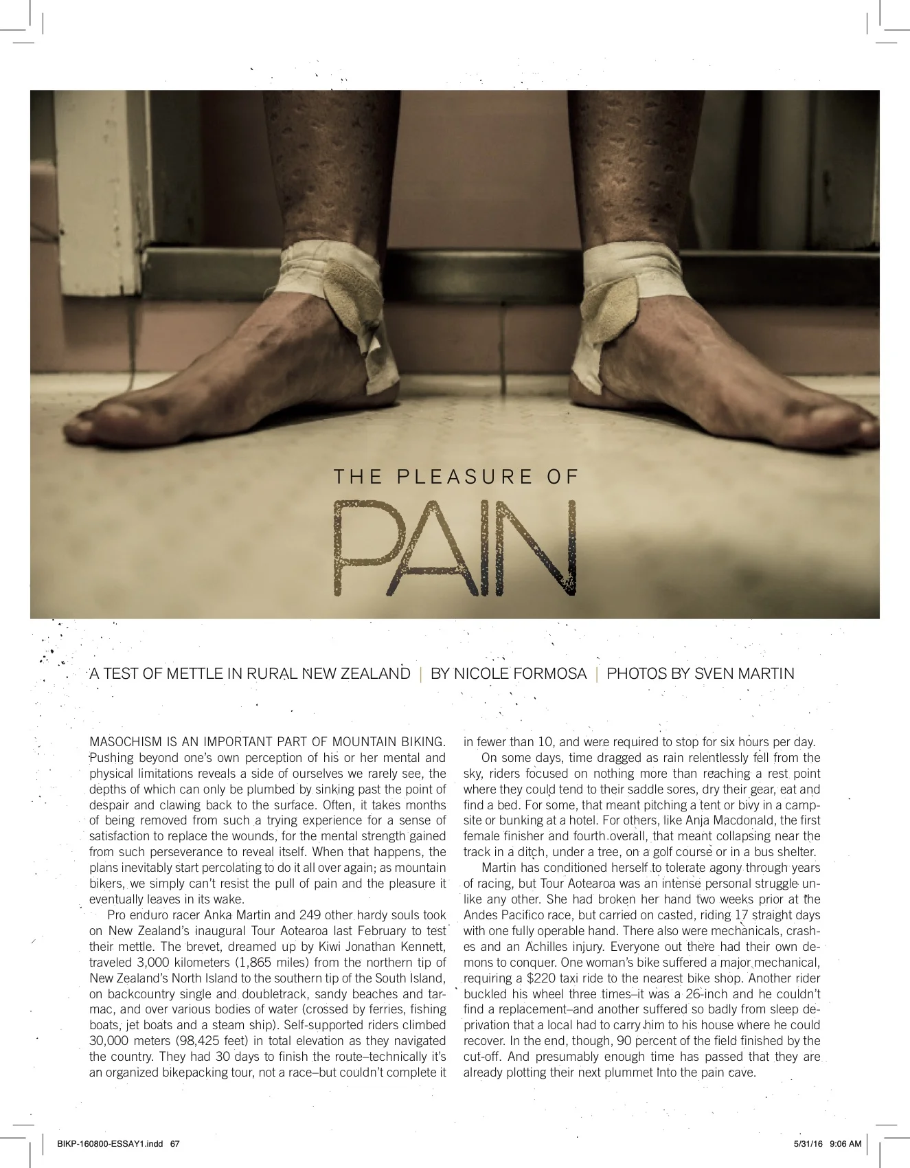 The Pleasure of Pain in latest Bike Magazine issue - August 2016