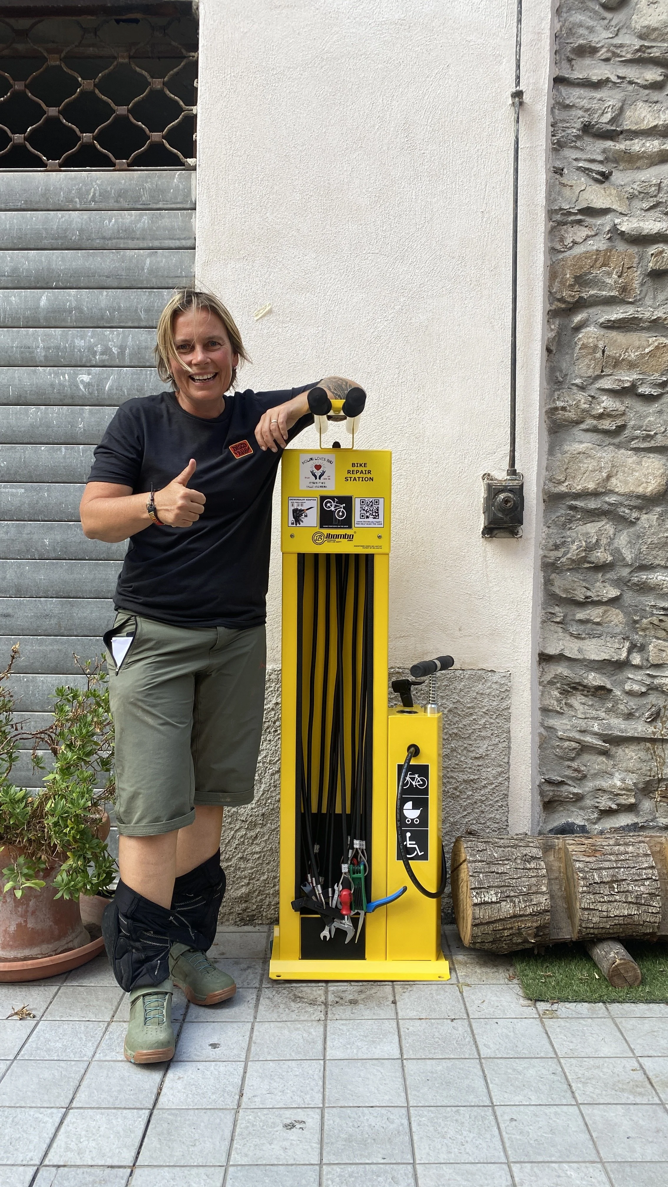 Our new Industrial Bike Tool Stand for public use.