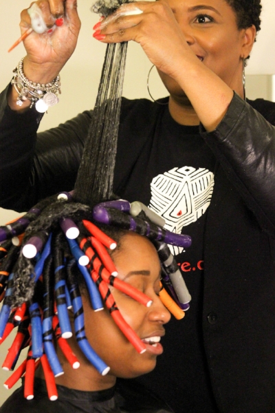 Setting my hair on flexirods