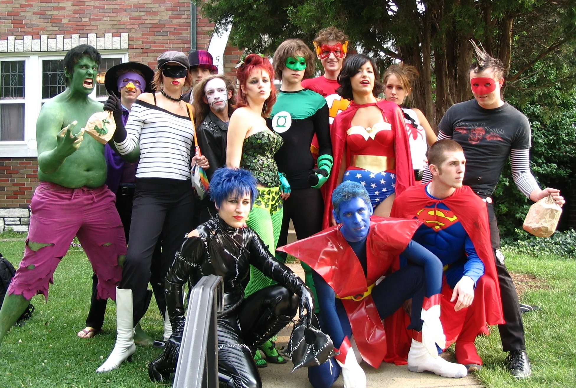 ...that one time my friends and I dressed up like superheroes and walked through the hip part of town...a slightly different "experience."