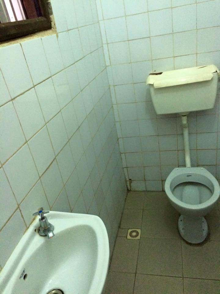There was a showerhead...which was rusted over and didn't work. 