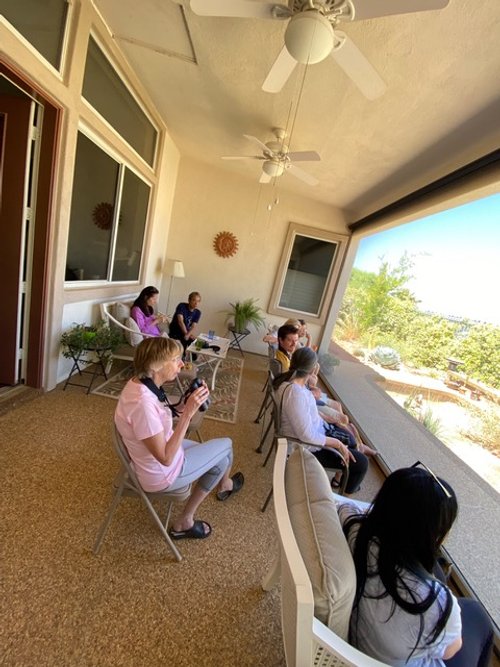 Team Loathsome Dove's "catio sit" party! Photo Credit: Nancy Chang