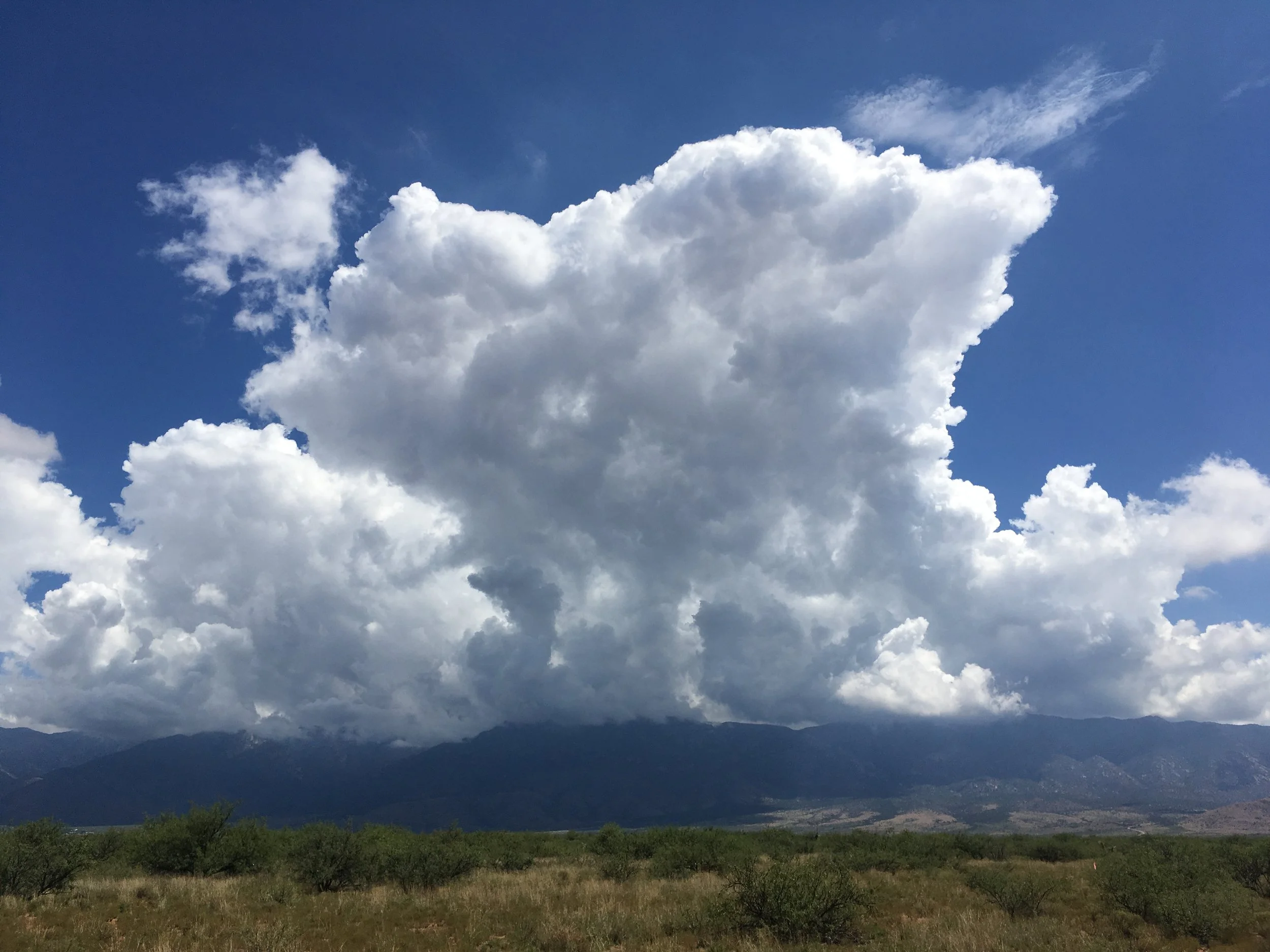 Monsoon storm forming over Mount Graham