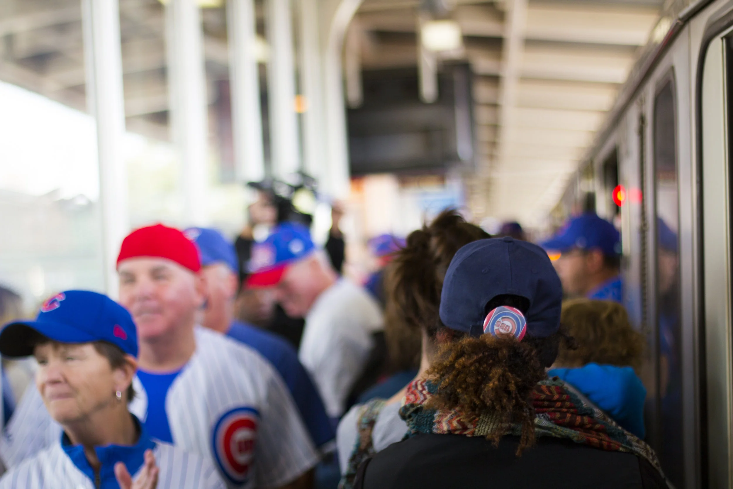Packed Fans Empty out at the Addison STop