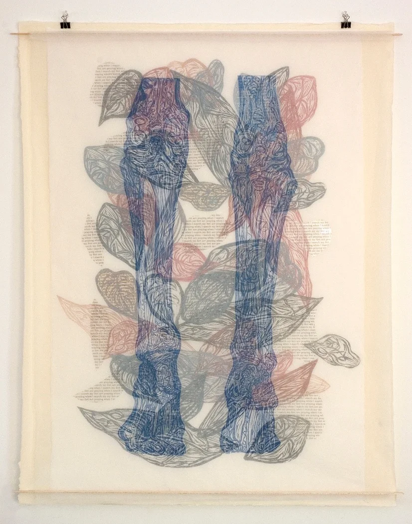 When I March My Feet Are Praying 32.5"x39"x2"