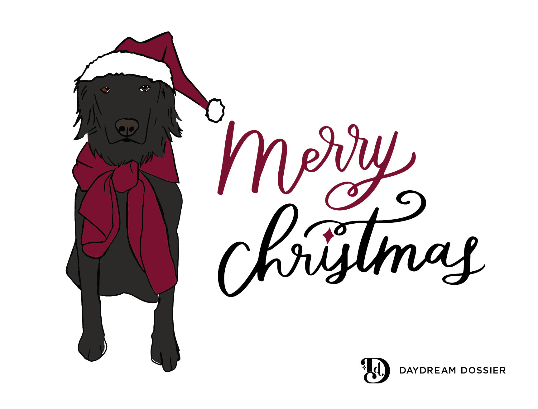 Kristin Phatthong Black dog merry christmas A2 RGB-01.jpg