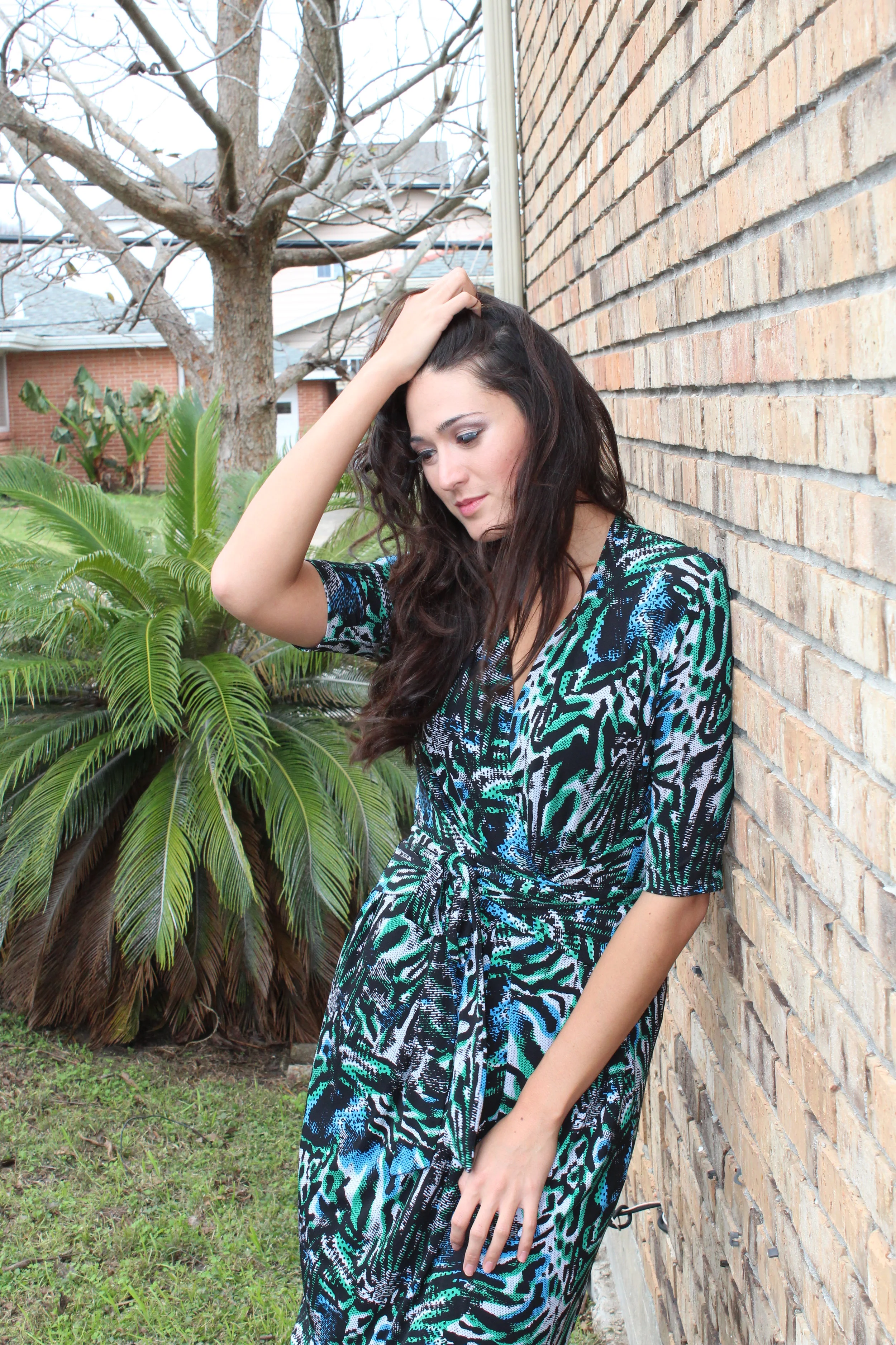Graphic Palm Dress $63 via Le Tote