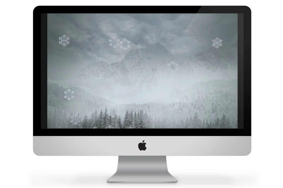 Falling snowflakes