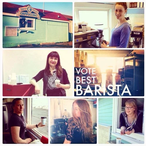 Steve-O-Reno's drive-thru baristas: Lindsay, Laura, Ann, Emily & Ceilidh