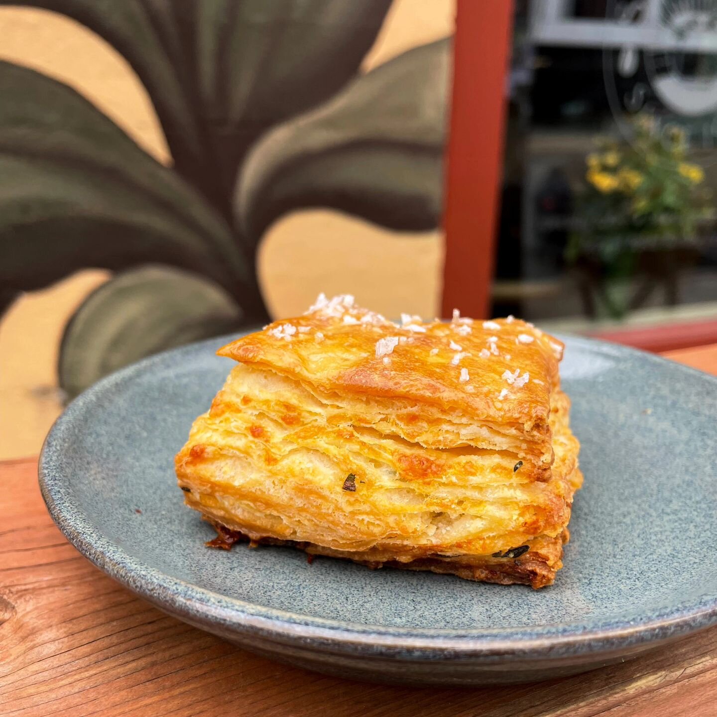 White cheddar and garlic chive biscuits tomorrow courtesy of our incredible baker @noahcparsons. Buttery, flaky, delicious. See you in the morning!