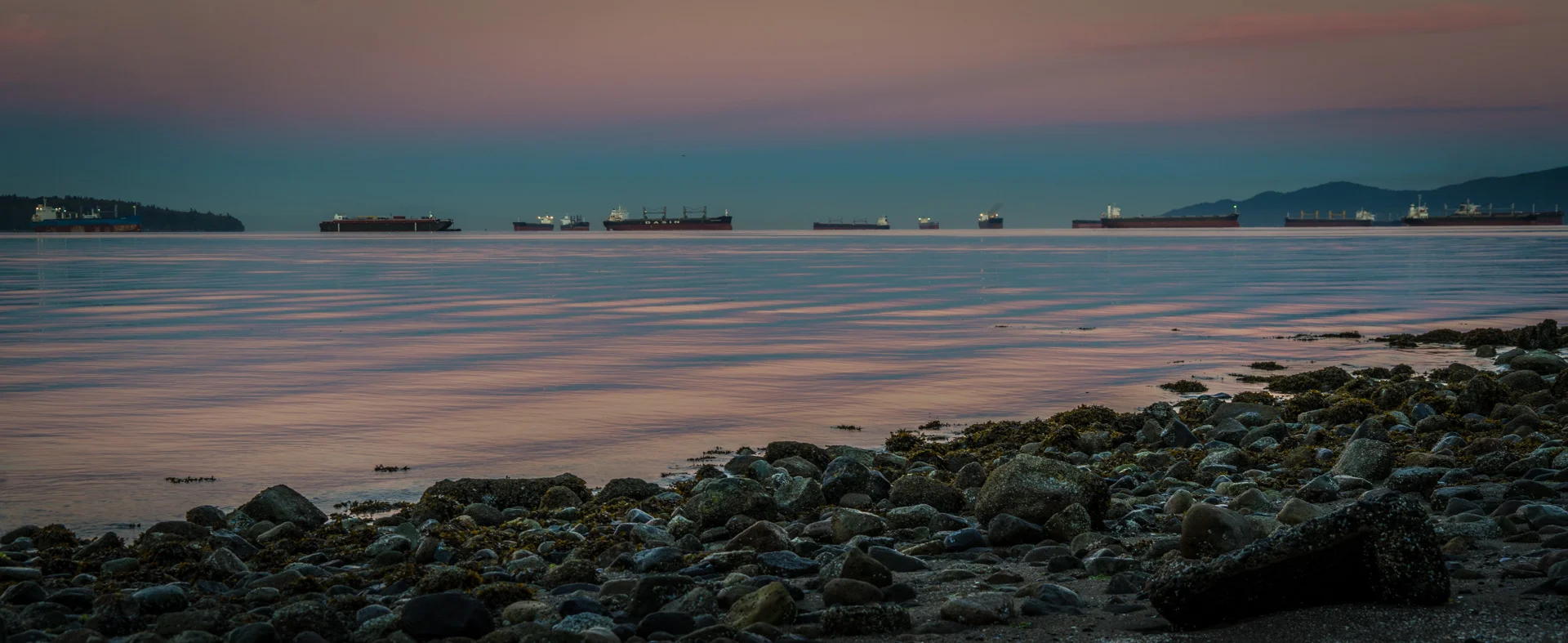 English Bay Ships - Vancouver