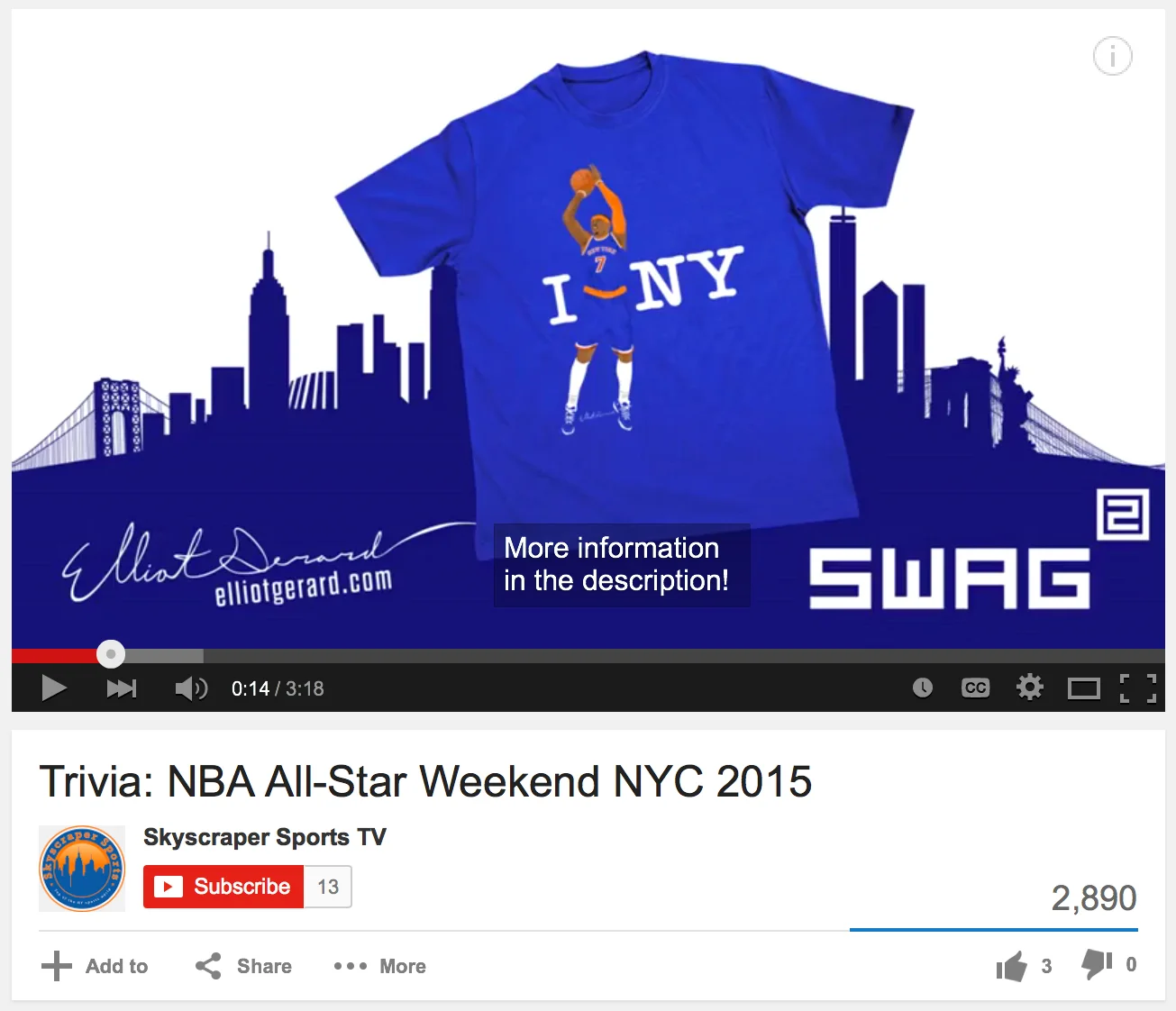 Sky Scraper Sports' NBA All-Star Weekend NYC 2015 Trivia Giveaway