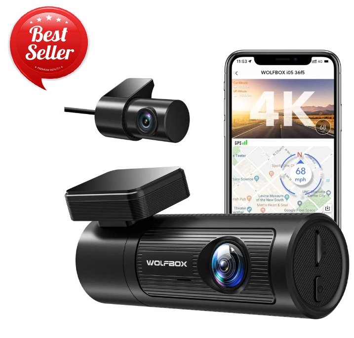 Wolfbox i05 F&amp;R 4K with GPS WiFi