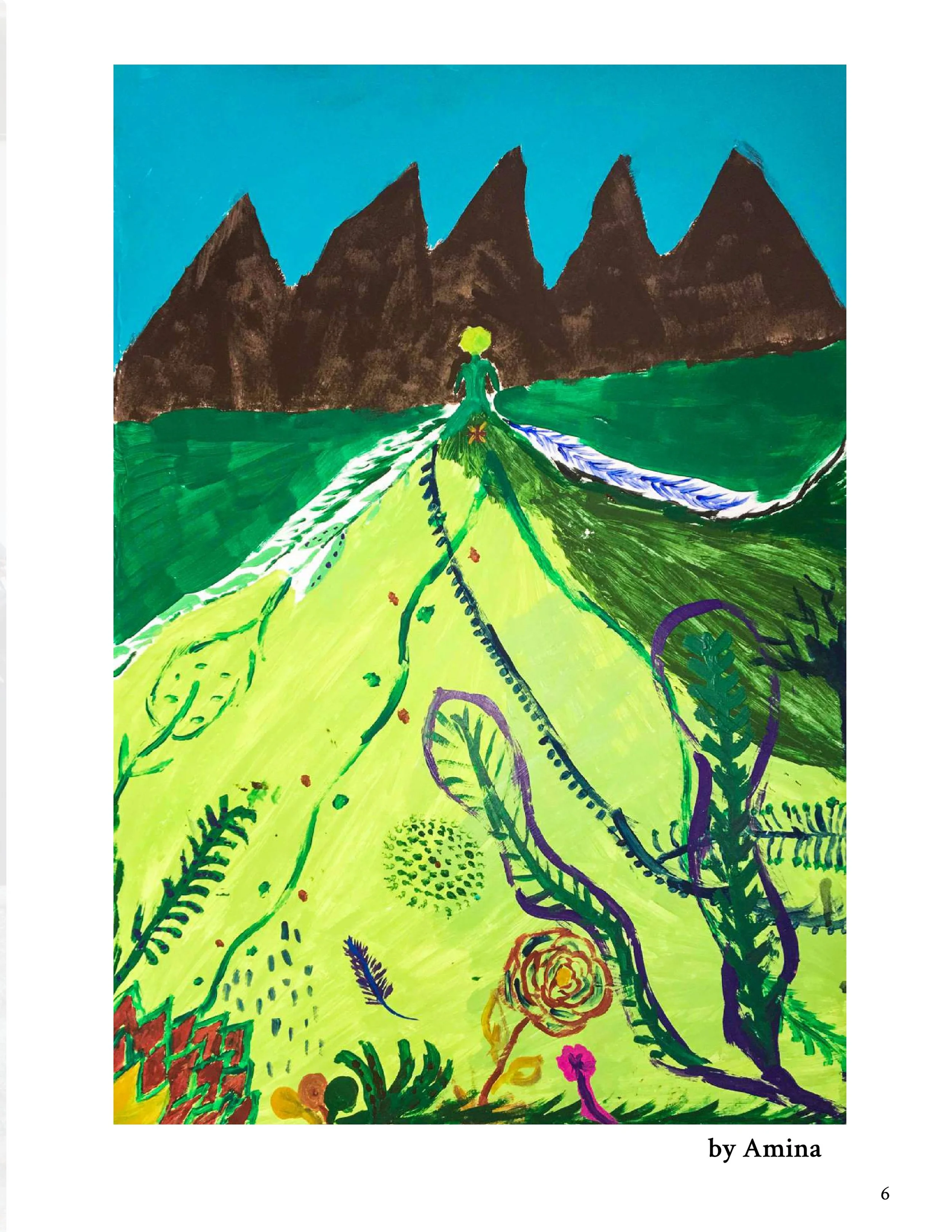 Untitled painting by Amina, 18, from Syria (Issue 2, page 6)