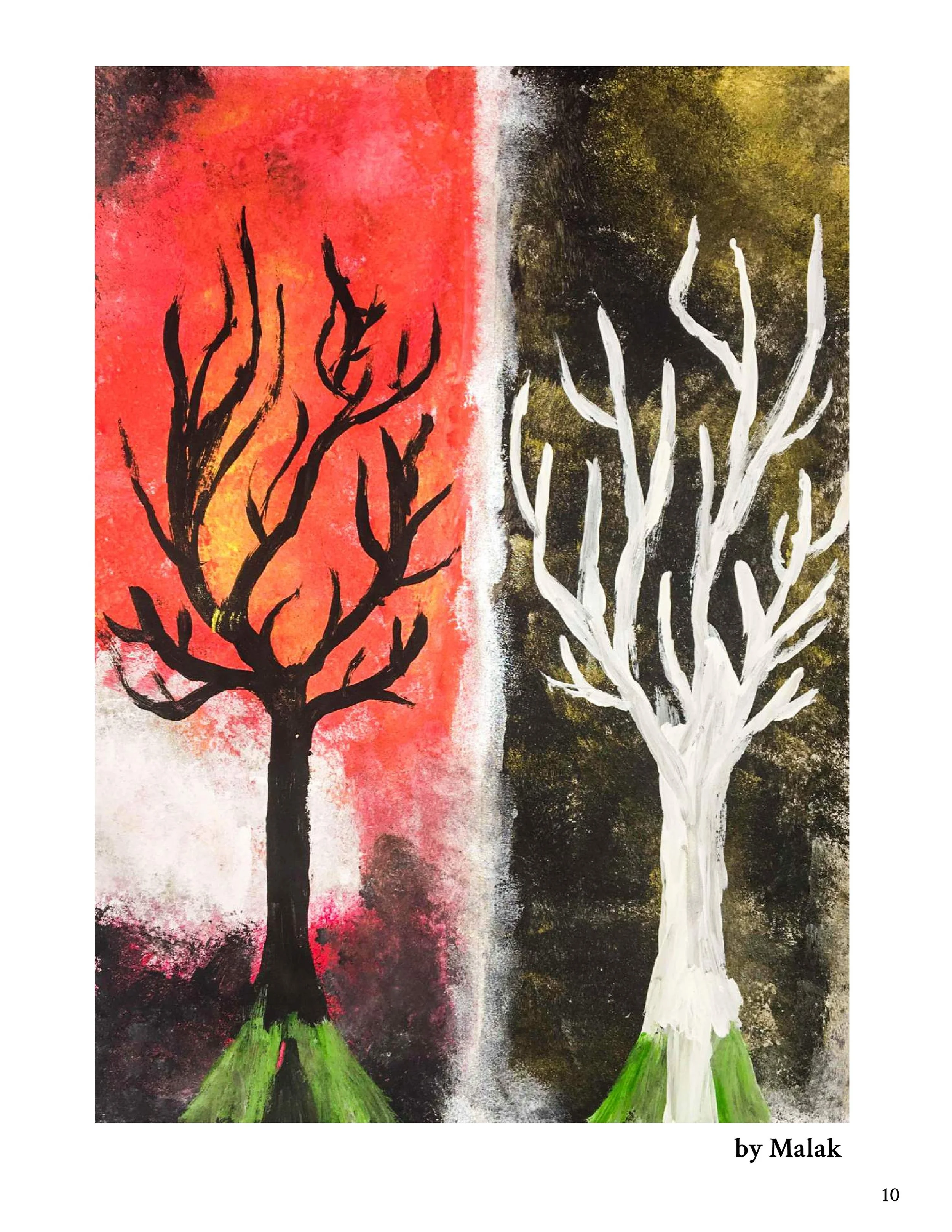 Painting by Malak, 18, from Aleppo, Syria (Issue 2, page 10)