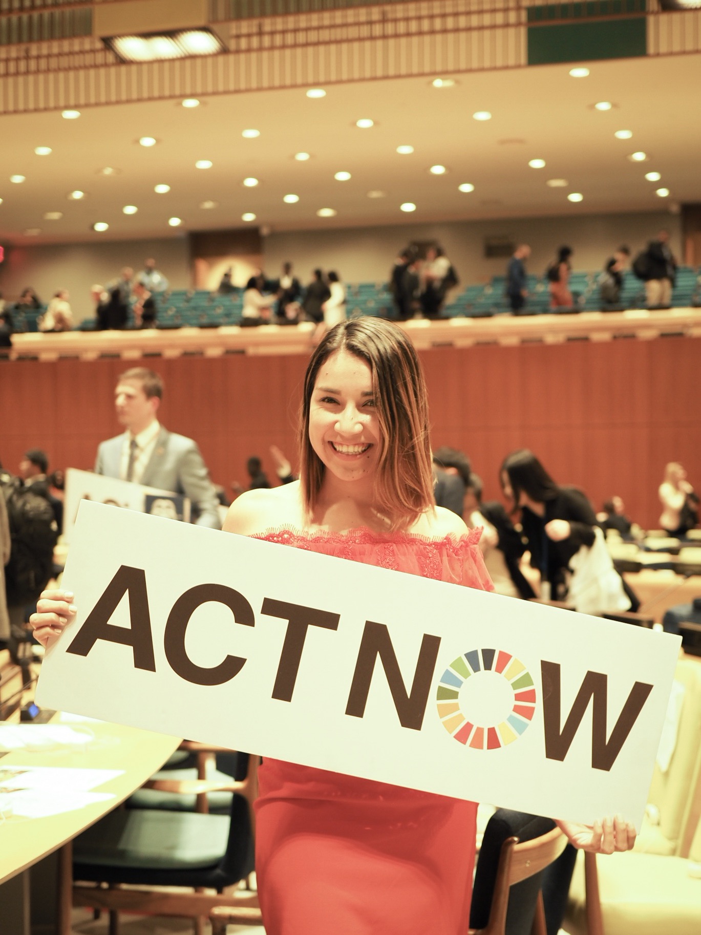  "Act Now" encourages young leaders to not wait on the change they want to see in the world. Dania Gonzalez in the Trustees Chamber. 