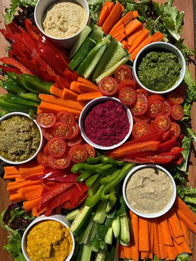  Darwin catering platters from Parap Fine Foods, Veg and dip platter. 