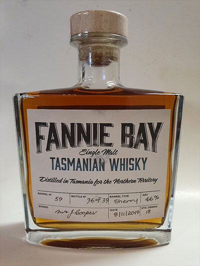  Fannie Bay single malt whisky. 
