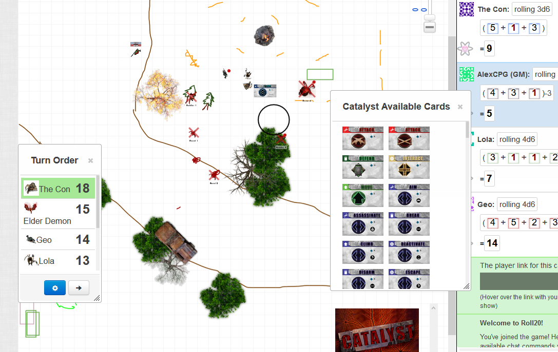 Playing Catalyst on Roll20