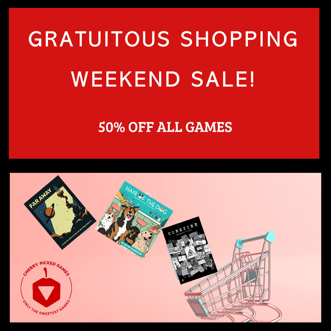 Why choose between all the single-day sales events? CPG is offering our whole catalog for 50% off all weekend!

#blackfriday #smallbusinesssaturday #shoppingsunday #cybermonday #gratuitousshoppingweekend