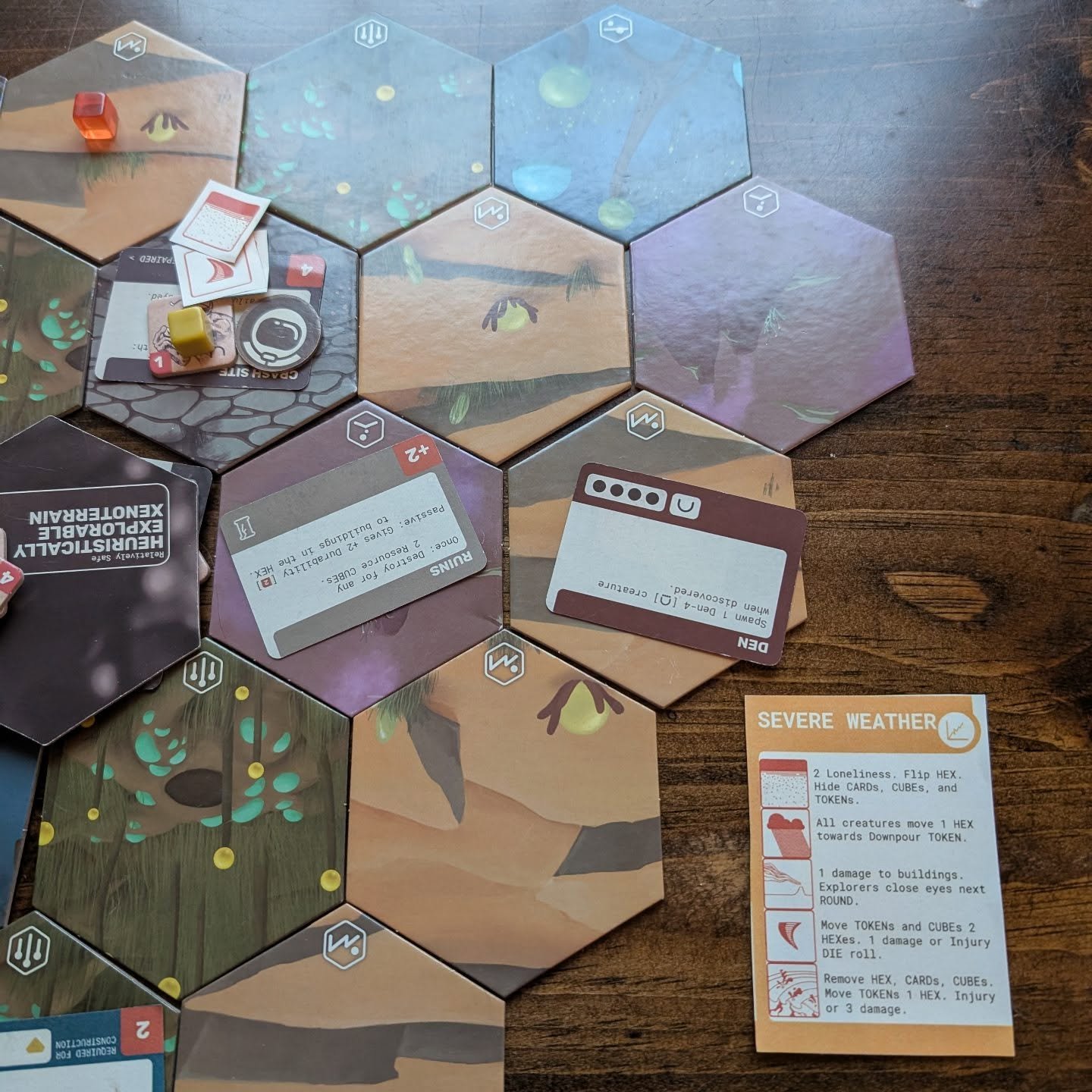 Playtesting Mission 14 - Venture. The weather on the planet is terrible and we've lost one crew already. Hopefully there are free volcanoes this time.