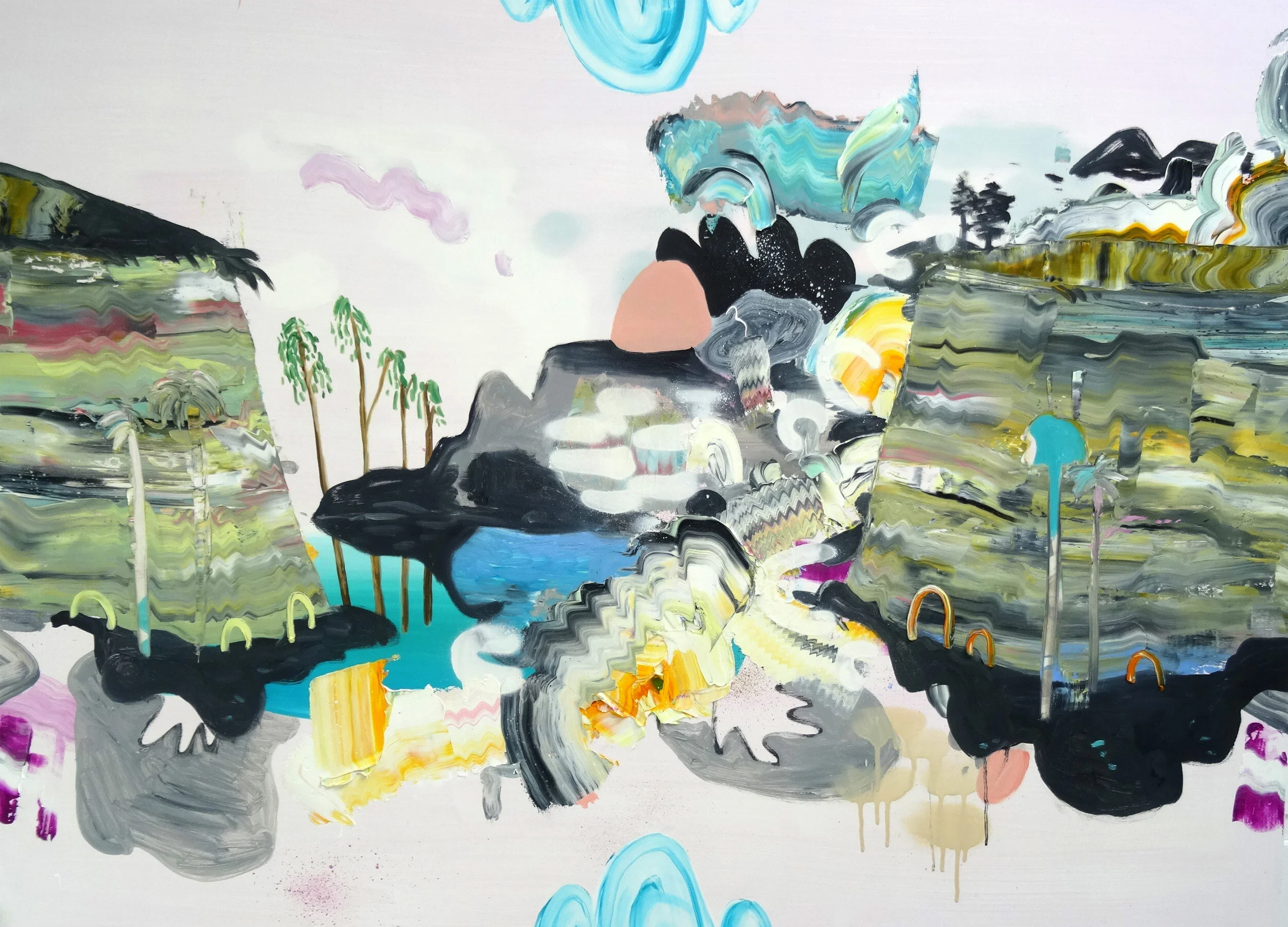 Lost Beneath the Pastel Sky, oil on canvas, 90 x 120 cm