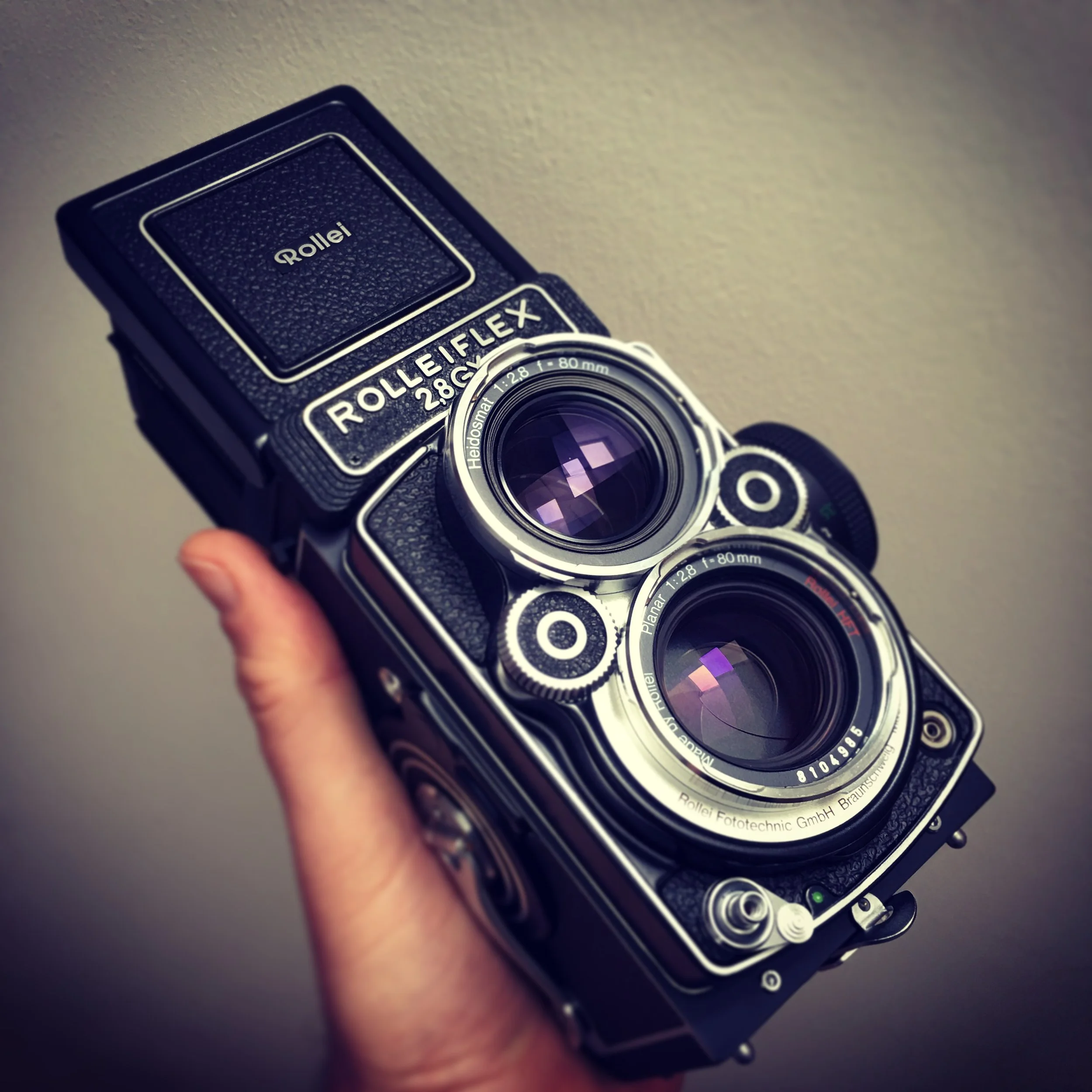 A Rolleiflex medium format camera. Not particularly cheap, if I'm honest, but very simple and lovely to use.