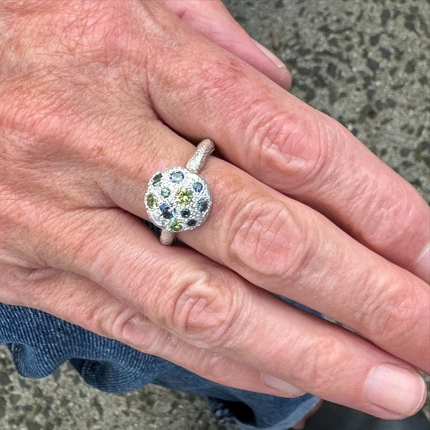 Series of One #116
Sterling silver ring set with natural Australian parti sapphires.

This ring is exclusive to my studio is available to purchase online.
There is only one of these rings. 

Worn by @ciaociaopops and @pinkyandsilvia 💙💚

#sterling #
