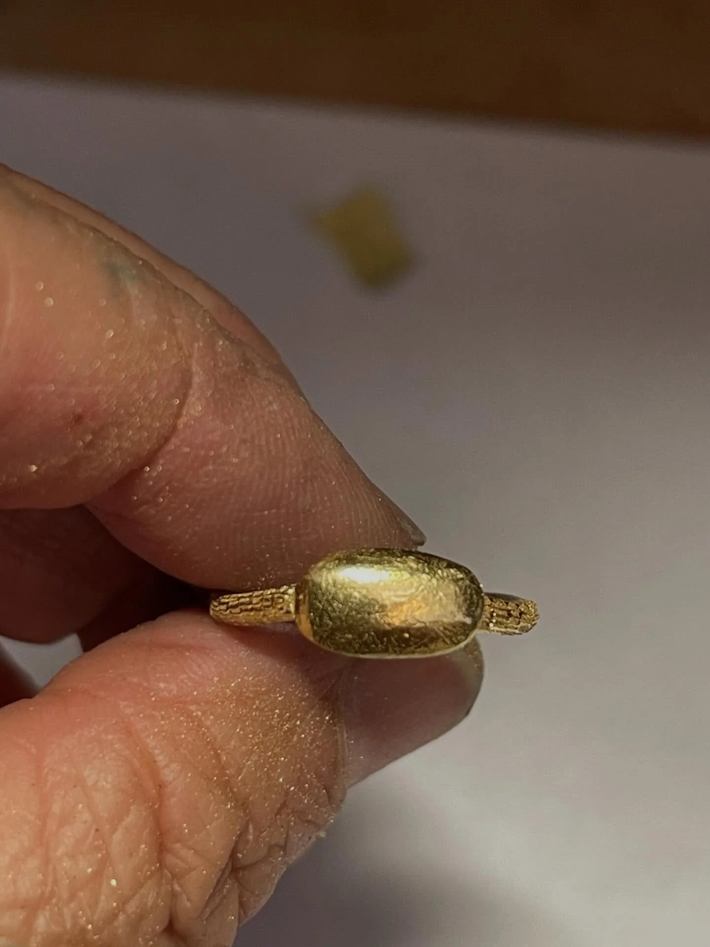 A golden ring made more than a year ago.
This ring has since sold.
If you would like to discuss having something similar handmade, please email info@katherinebowman.com.au with any questions.

#golden #handmade #unique #rings #katherinebowmanjeweller