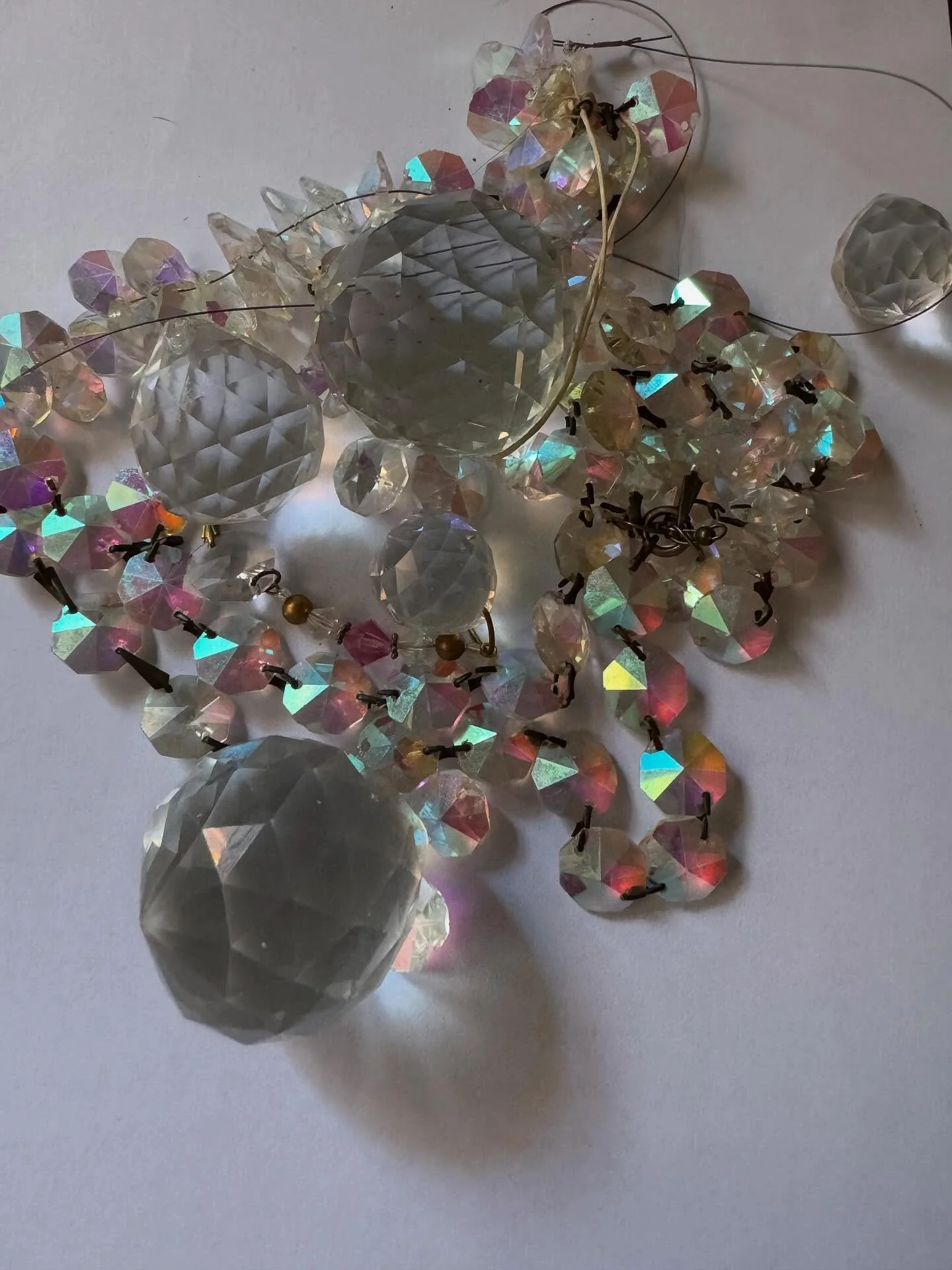 Crystals waiting for me to put up in the windows. It has taken me almost a year to get to this stage.

#light