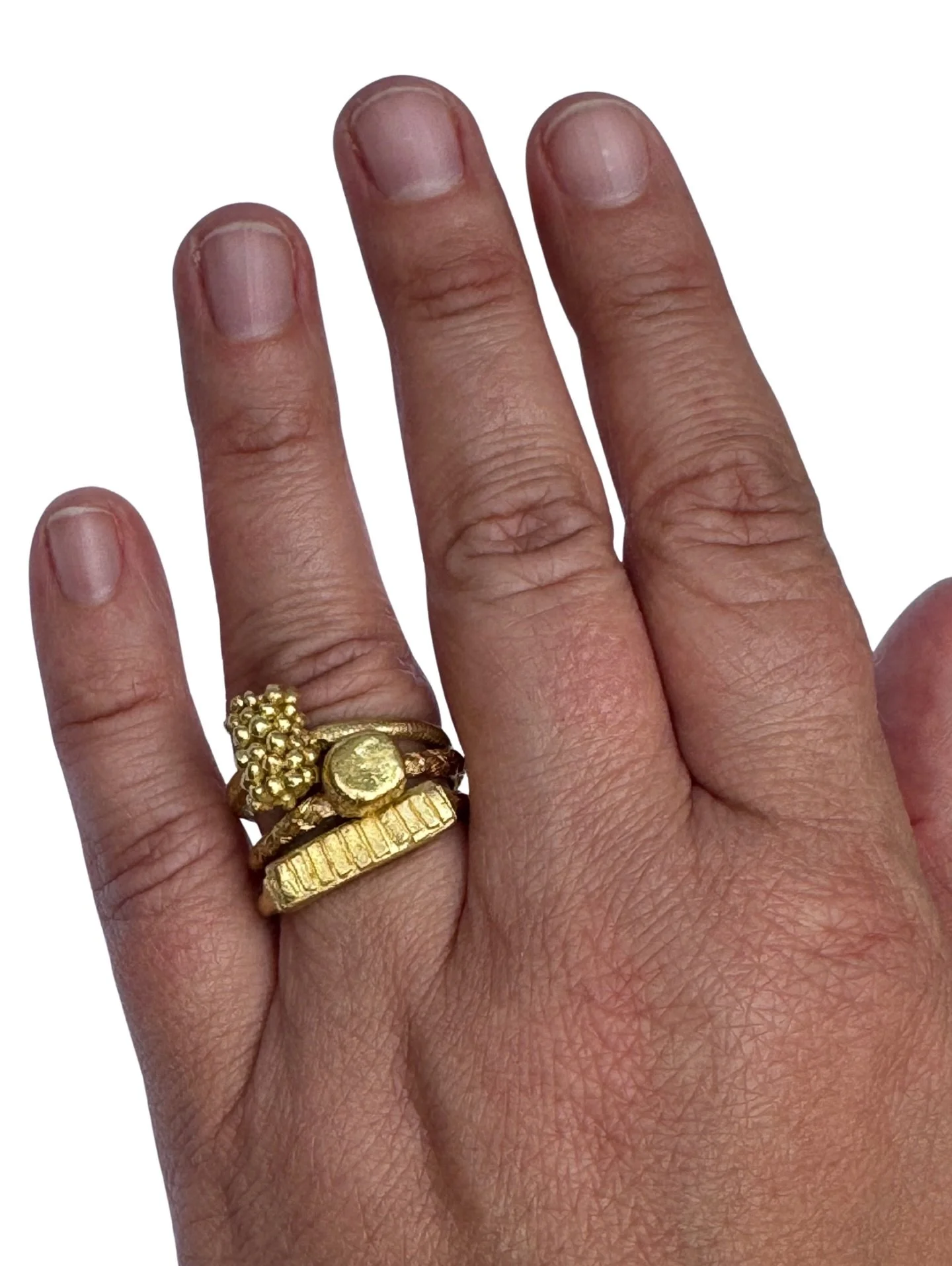 Another ring stack!
(from the top)

#75.
Encens Ring
Offering Ring

#katherinebowmanjewellery #gold #uniquejewellery #handmadejewelry