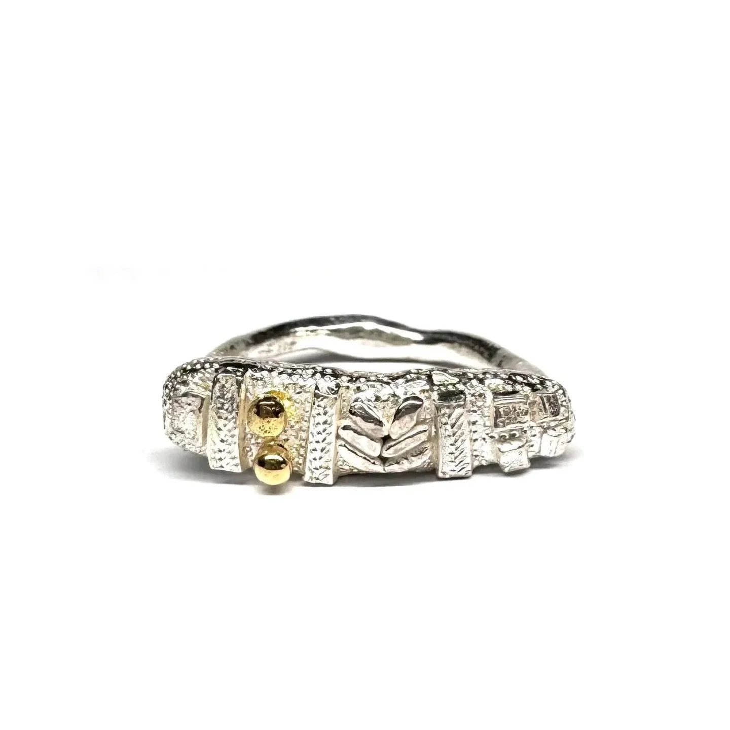 #148.
Sterling silver, 18ct yellow gold.
Hand engraved.

This collection includes eight new rings and four watercolour and ink drawings.

You can read more about this body of work in my journal - link in bio. If you would like to view it in person, t